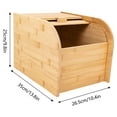 thumbnail image 3 of Bamboo Rice Storage Container Tabletop Rectangular Storage Container with Lid, 3 of 10