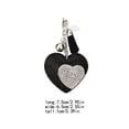 thumbnail image 4 of Decorations Key Daily Use Heart Keyring premium lint Multifunctional Girl Accessories DIY Case Crafts Exquisite Women Pendent Black Large Size, 4 of 6
