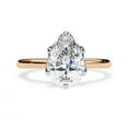 thumbnail image 2 of IGI Certified Lab Grown Diamond Engagement Ring | Center 10x7mm Pear Cut 6 prong Solitaire Wedding Anniversary Rings For Women In 18k Solid Rose Gold | F-G, VS-SI Quality (1.90 Ctw) Ring Size-8, 2 of 7