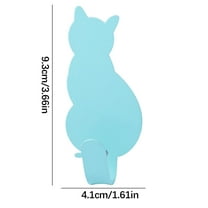 LACKUST Adhesive Wall Kitchen Hooks,Kitchen Living Room Wall Hook Metal Door Hook Color Rubber Hook 10ml,Green