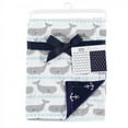 thumbnail image 2 of Hudson Baby Infant Boy Plush Mink Blanket, Whales, One Size, 2 of 2