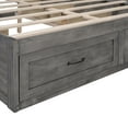 thumbnail image 6 of Bellemave Queen Beds with 6 Storage Drawers, Wood Queen Size Platform Bed Frame with Wood Slat Support, Rustic Style Storage Bed Frame Noise-Free, No Box Spring Needed（Antique Gray), 6 of 9