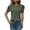 Army Green, variant on Sevevn Women's Loose Casual Solid Color Round Neck Short Sleeved Top Spring Tops for Women Army Green L