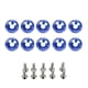 thumbnail image 1 of Kenally Juego surtido de arandelas y tornillos para coche de 10 piezas, Kit de arandela decorativa para pernos de vehículo, repuestos para automóviles Accesorios para motos Azul Kenally VI018653-02, 1 of 6