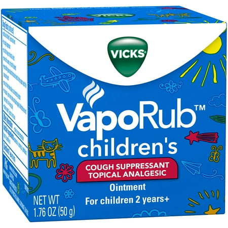 Childrens Cough - Vicks VapoRub Children's Cough Suppressant Ointment 1.76 oz. Box