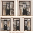 thumbnail image 6 of Homieasy 14.8'' - 48'' W Closet System with Drawers and Hanging Rods(Cut to Fit), Black, 6 of 7