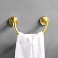thumbnail image 1 of BigBig Home Porte-Serviettes Brossé Or, Anneau Porte-Serviettes de Salle de Bain en Acier Inoxydable, Porte-Serviettes Semi-Circulaire Mural Demi-Rond Moderne, 1 of 8
