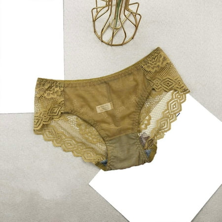 

Hunpta Womens Sheer Panties Thong Lace Ladies Ultra Women Bikini Soft Panties Sexy Brief Underwear Panties