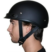 Daytona Helmets Half Helmet Skull Cap, Large, Black, Pistons and Skull