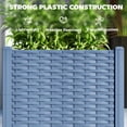 thumbnail image 4 of Outsunny Raised Flower Bed, 4 x 1 x 1 ft Plastic Planter Box with Drainage Holes for Vegetables, Herbs, Flowers & Succulents, Blue, 4 of 9