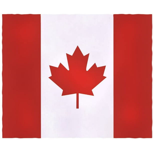 north Canadian Flag Fleece Throw Blanket Canada 60" X 50"… Walmart