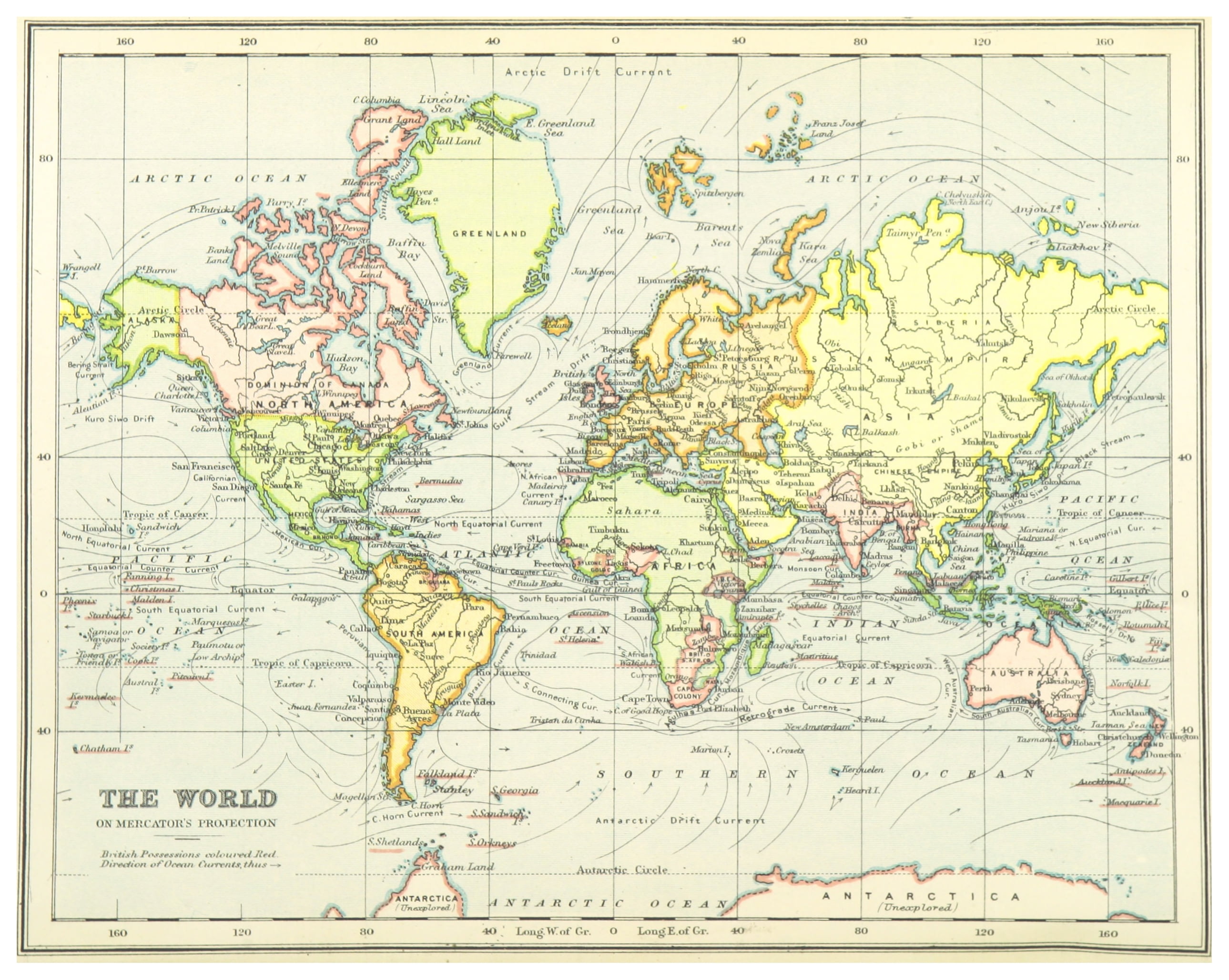 Map Of The World 1899 United States Map