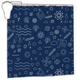 thumbnail image 1 of Polyester Fiber Shower Curtain, Blue Creative School Shower Curtain, Metal Buckled Eye Waterproof Shower Curtain, Can Be Washed-72x72in, 1 of 8