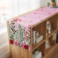 thumbnail image 6 of Table Runners 120 Inches Long Dress Scarves, Valentine's Day Farmhouse Coffee/Dining/Kitchen Table Runner for Living Room, Pink Red Roses Love Heart Eucalyptus Gradient 13x120 Inch, 6 of 9