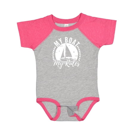 

Inktastic Sailing Captain My Boat My Rules Gift Baby Boy or Baby Girl Bodysuit