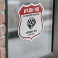 thumbnail image 4 of Warning This Property is Protected by Tibetan Kyi Apso (2 Pack) 18 inch X 18 inch Shield Shaped Heavy Duty 3.2 mil Vinyl Decals Weather Resistant Made in the USA, 4 of 5