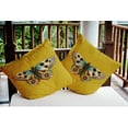 thumbnail image 3 of 20" x 20" Simply Daisy Brush foot Butterfly Indoor/Outdoor Pillow, Mustard Yellow Qty 1, 3 of 6