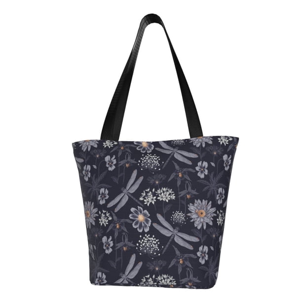 Easygdp Wildflowers And Dragonflies Bolso de Hombro para Mujer, Bolso Bandolera y Cartera de Mano Elegante para Uso Diario