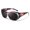 A03 Color Floral/Grey Lens, variant on Women's Vintage Inspired Oval Shades UV400 with Metal Rivet Accent for Grunge Rock Punk Look