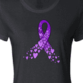 thumbnail image 4 of Inktastic Alzheimer's Awareness Purple Ribbon made of Heart Women's T-Shirt, 4 of 5