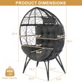 thumbnail image 5 of Zimtown Wicker Egg Chair for Indoor, Outdroor Chaise Chair for All Weather Egg Chais, Black, 5 of 7