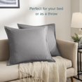 thumbnail image 5 of Bare Home Pillow Sham Set - Premium 1800 Collection - Double Brushed - Euro, Light Gray, 5 of 8