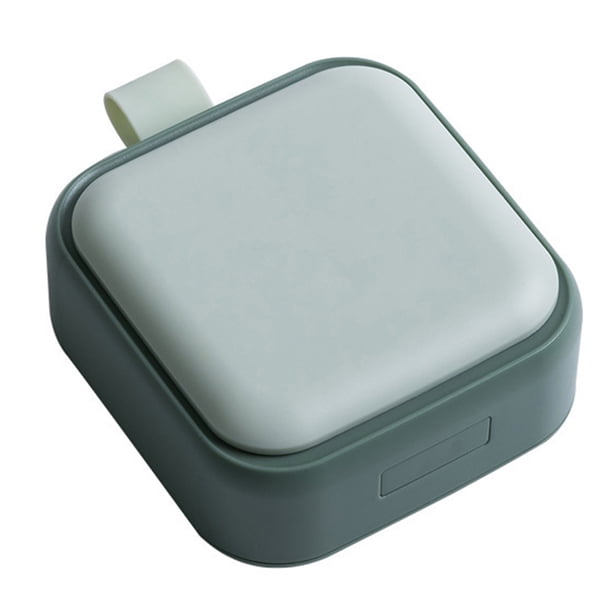 Organizador de medicina de viaje con 4 compartimentos, caja de medicina pequeña sellada, estuche de medicina semanal, contenedor de vitaminas portátil, cuadrado, verde YUNYI BRAND Deportes