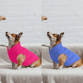 thumbnail image 5 of FloreceBien Chaleco polar elástico para perro, suéter para perro, jersey cálido, chaqueta de forro polar para perro con anillo de correa, chaqueta para cachorro, cálida y suave, 5 of 5