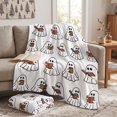 thumbnail image 7 of Halloween Throw Blanket Halloween Blanket 52X40 Inch Flannel Cute Ghost Print Soft Fall Throw Blanket for Couch Bed Kids 1 Pack, 7 of 7