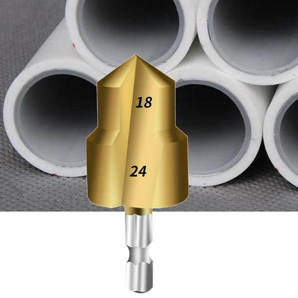 Broca avellanadora de tubería Ppr, acero de aleación para herramientas eléctricas, accesorio resistente multiusos con vástago hexagonal de 18 24