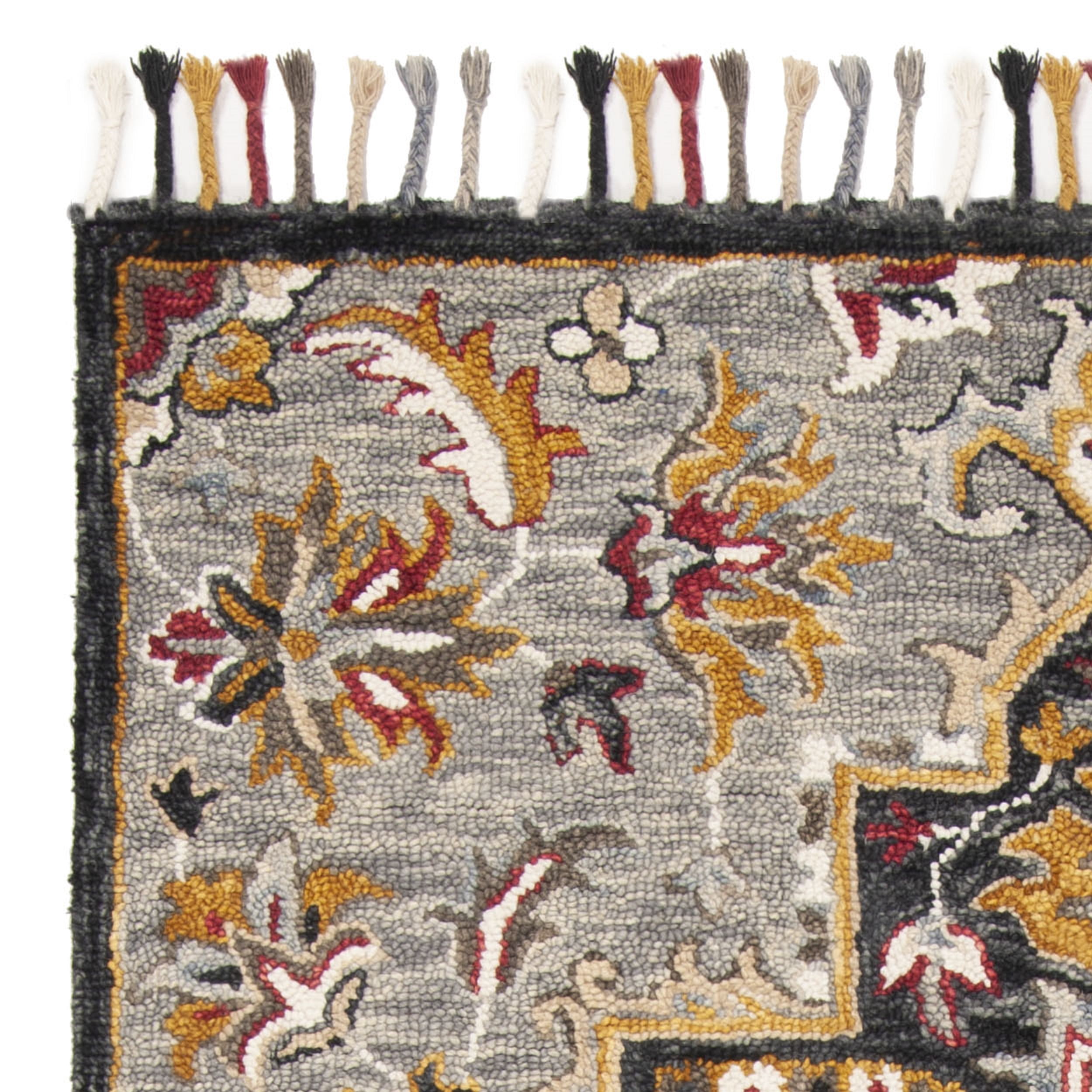 SAFAVIEH Aspen Eilish Oriental Wool Area Rug, Grey/Charcoal, 4' x 6'