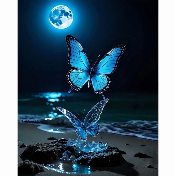 CSZPPQAF Diamond Art Painting Kits for Adults Butterfly DIY Full Round 5D Diamond Drill Kit 11.8" × 15.8"