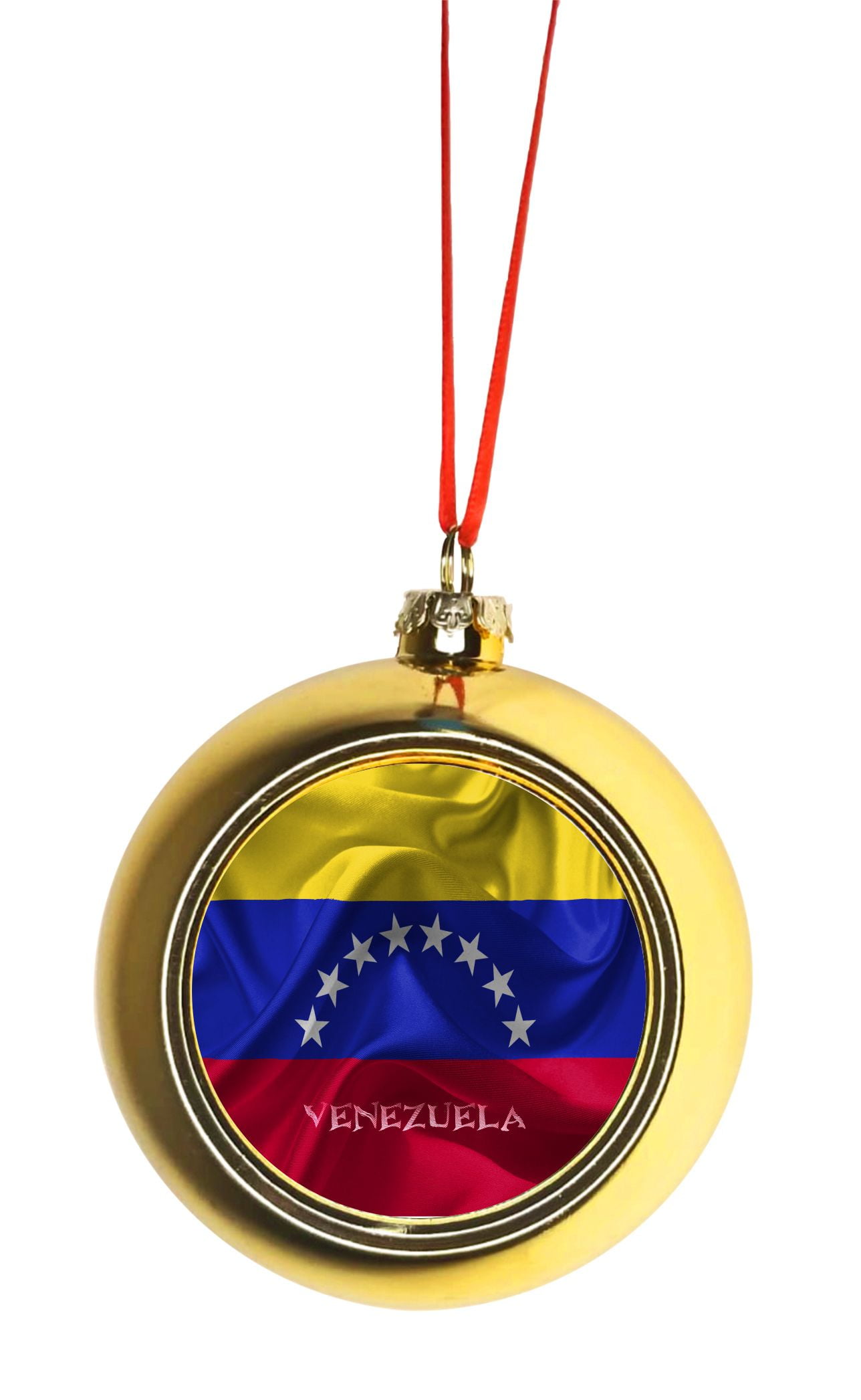 Flag Venezuela Waving Venezuelan 7 Stars Bauble Christmas Ornaments