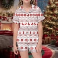 thumbnail image 2 of CAIVO Girls Christmas 2 Piece Pajama Sets Lapel Short Sleeve Button Down Shirt With Shorts Children Kids Homewear Pjs, 2 of 4