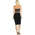 thumbnail image 3 of Womens High Waist Bodycon Fitted Midi Knee Pencil Skirt, 3 of 5