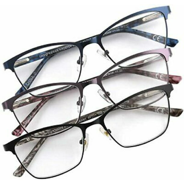 Design Optics Foster Grant Addie Square Cat Eye Reading Glasses, 3Pack