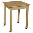 thumbnail image 3 of Wood Designs WD83718C6 - Mobile 36" Square Hardwood Table with 18" Legs, 3 of 7