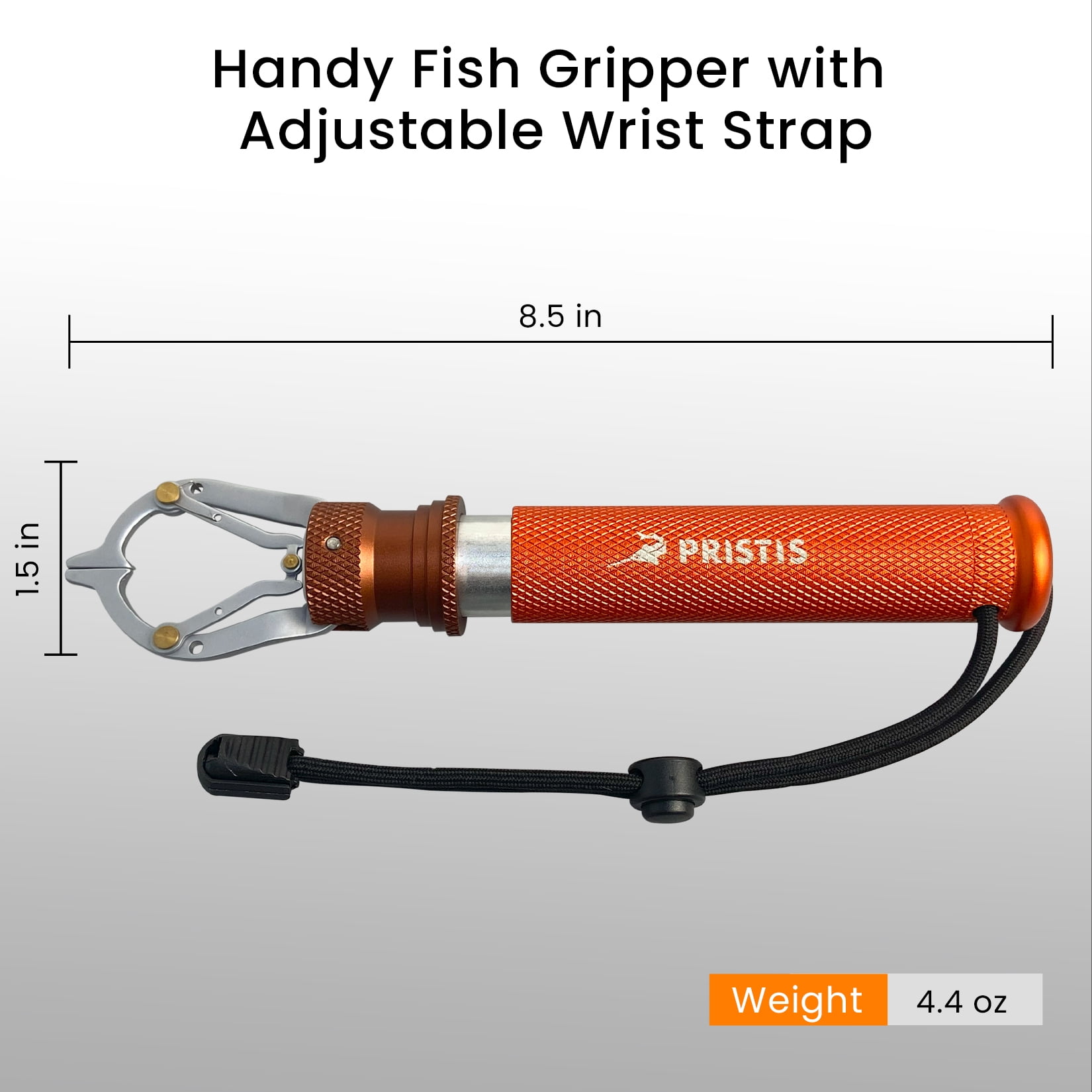 Pristis Metal Fish Lip Gripper, Stainless Steel Fishing Grabber for Freshwater Saltwater