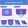 thumbnail image 4 of Feishell Case for iPad 5th/6th Gen (9.7-inch, 2017/2018), iPad Air/Air 2/iPad Pro 9.7 Built-in Screen Protector,360 Rotatable Folding Handle Holder Kids Friendly EVA Cover with Shoulder Strap,Purple, 4 of 7