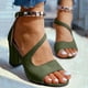 thumbnail image 1 of Nuevas sandalias de tacón grueso con correa de hebilla Sandalias de mujer de tacón alto con cuentas boca de pez Wmkox8yii  nm1160, 1 of 6