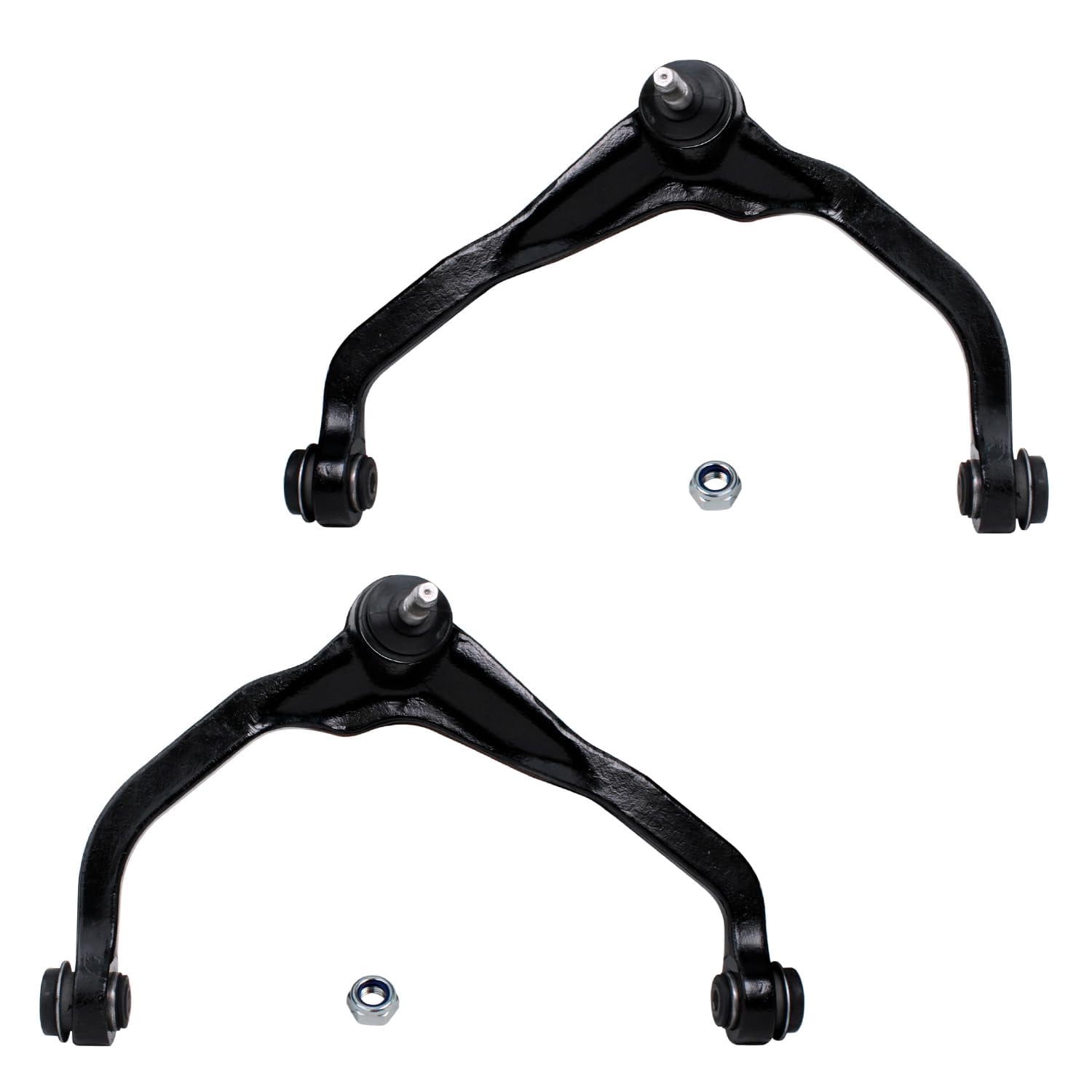 Detroit Axle - 14pc Front Upper Control Arms w/Ball Joints Inner Outer Tie Rods w/Boots Sway Bars & Wheel Hub Bearings Replacement for 2007-2011 Dodge Nitro/ 2008-2012 Jeep Liberty