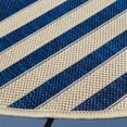 thumbnail image 5 of Safavieh Courtyard Caroline Striped Indoor/Outdoor Area Rug, Navy/Beige, 7'10" x 7'10" Round, 5 of 14