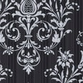thumbnail image 1 of Classic Silks 2, Rayures Damassées Soie Embossée Gris, Rouleau de Papier Peint Blanc, 1 of 2