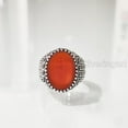 thumbnail image 4 of Carnelian Mans Ring, Natural Carnelian Gents Ring, Birthstone Silver Jewelry, 925 Silver Ring, Birthday Gift, Heavy Mens Ring, Arabic Design, Oxidized Mans Ring, Christmas, Turkey Mens Signet Ring, 4 of 8