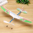 thumbnail image 3 of CIMAXIC 2Pcs Rubber Band Powered Airplane Model Biplane Toys for Kids (Random Pattern),17.72"X16.93"X3.15", 3 of 4