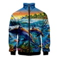 thumbnail image 2 of Chaqueta con estampado 3D de delfines, bonita chaqueta con gráficos de organismos marinos para hombres y niños, ropa divertida de moda, chaqueta de invierno, tops para mujer, 2 of 5
