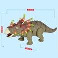 thumbnail image 3 of YOPTOP BuleStore  Walking Triceratops Dinosaur Figure With Lights Sounds Real Movement Kids Toy, 3 of 4