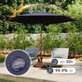 thumbnail image 3 of Abba Patio 11ft Outdoor Patio Umbrella w/ Push Button Tilt and Crank, 6 Ribs-Dark Blue, 3 of 5