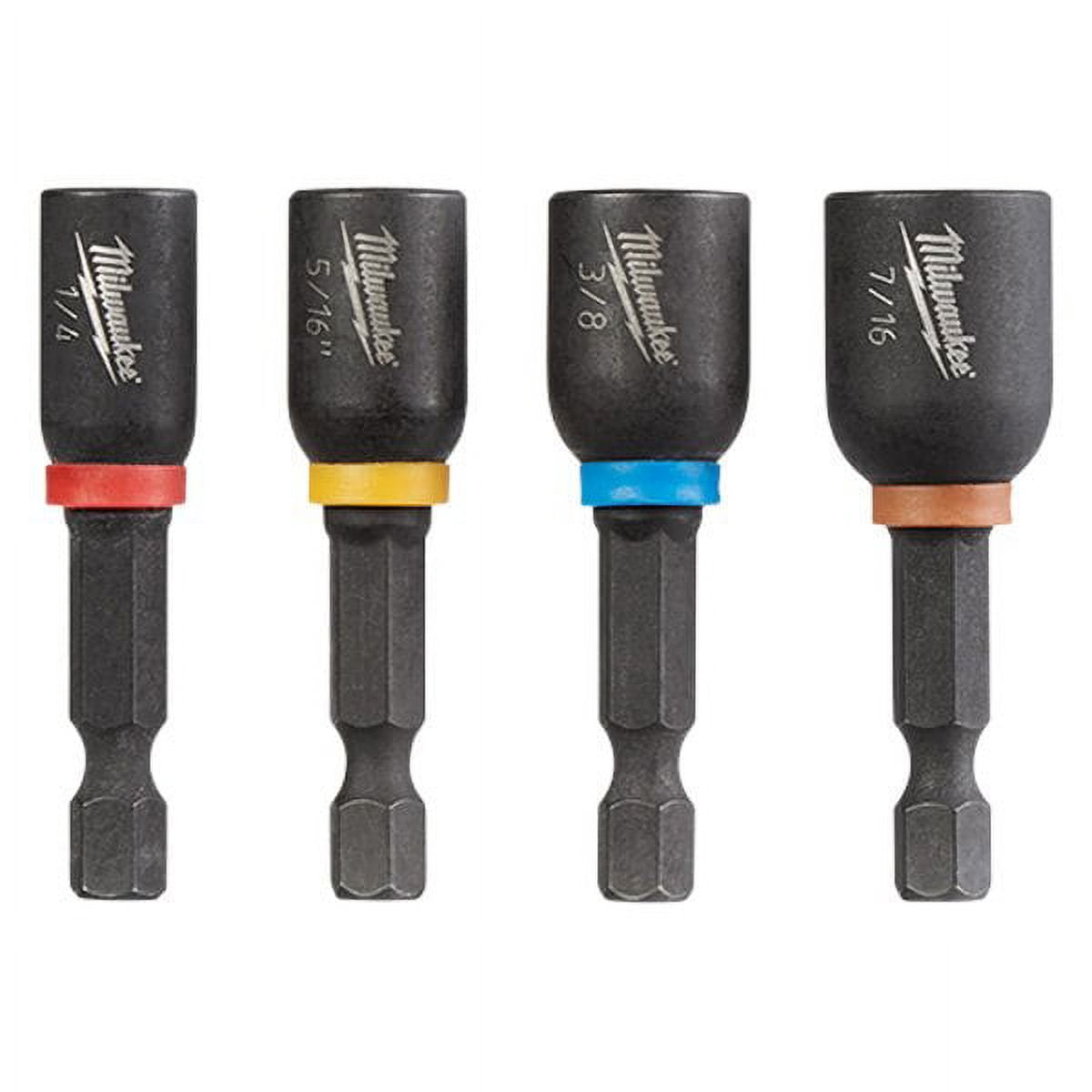Milwaukee 49-66-4562 - 4-Piece SHOCKWAVE 1-7/8" Magnetic Nutdriver Set