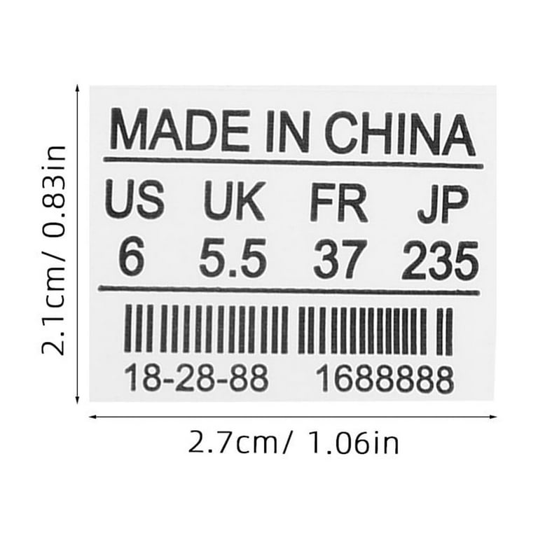 Shoe Number Sticker 4 Sheets Self adhesive Stickers Shoes Size Labels Paper White Walmart